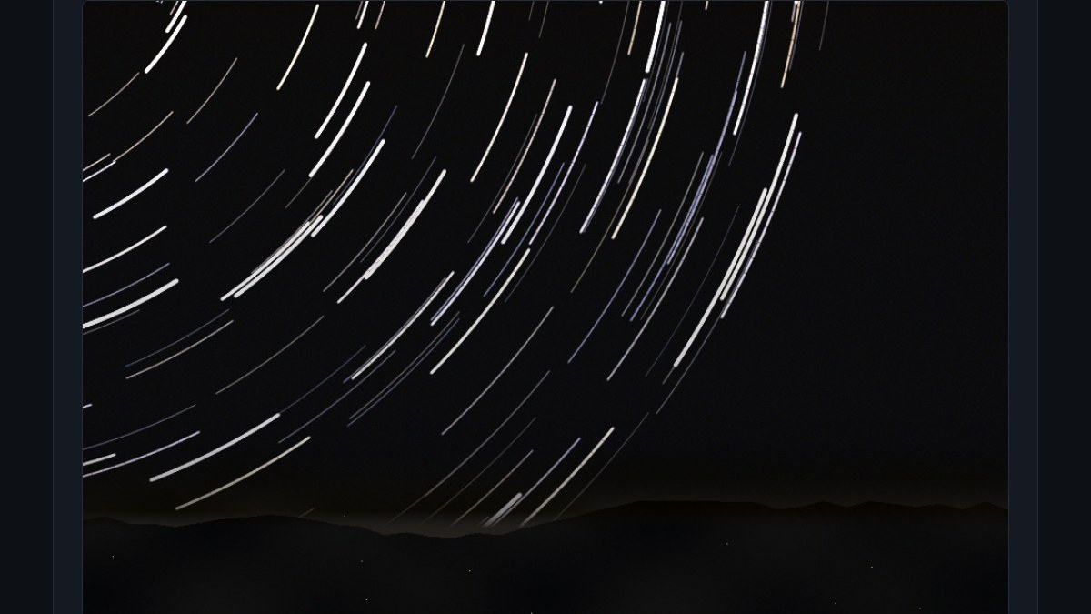 Synthetic fixed-tripod sky and ground prepared for Nightscape.