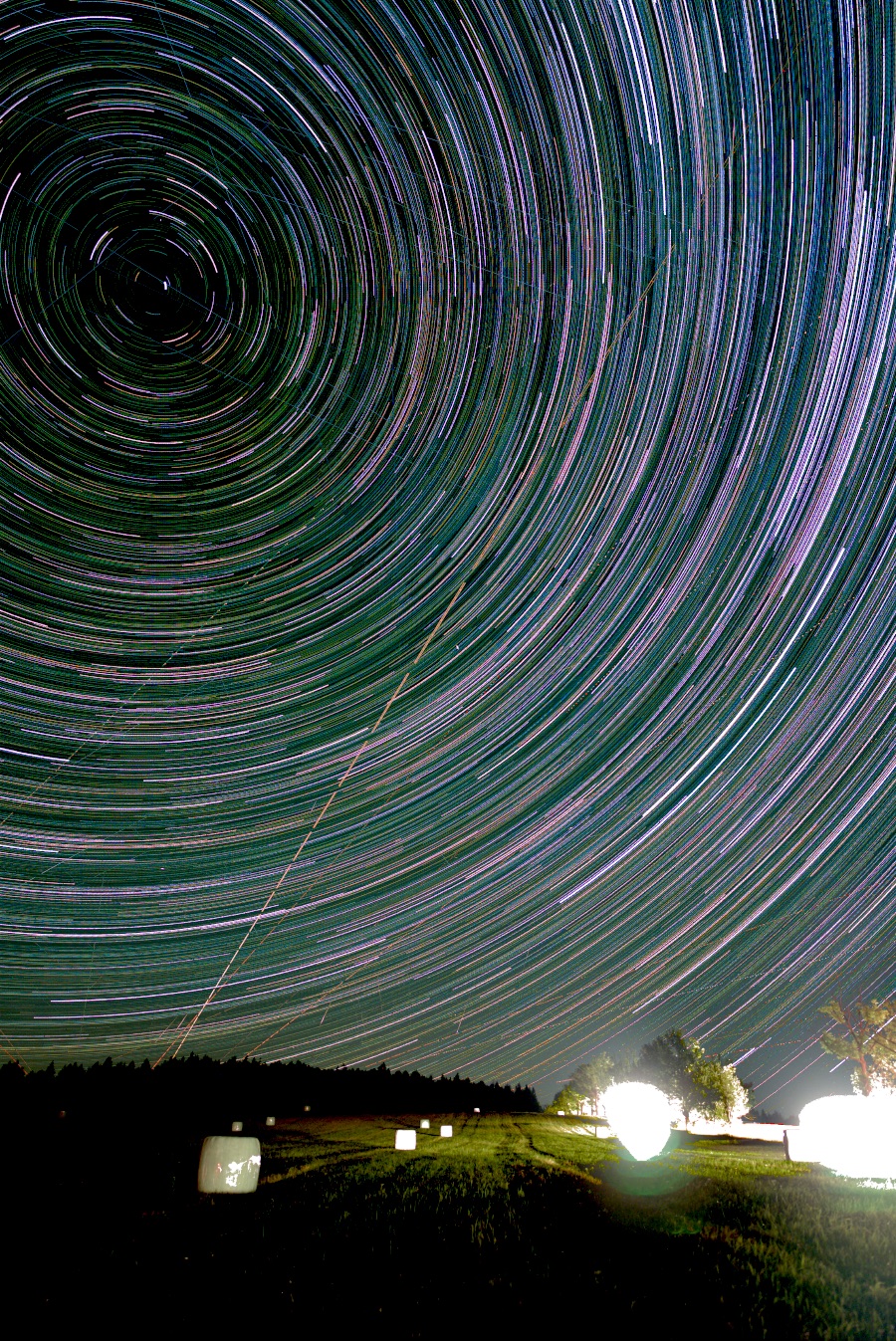 Real 380-frame Sony A7C star-trail result